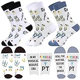 Luvsweets Physical Therapy Gifts Socks - 3 Pairs Soft PT Socks for Women Men, Physical Therapist Assistant Thank You Appreciation Birthday Graduation Thanksgiving Christimas National PT Month Gift