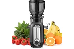 Zachvo Cold Press Juicer Machines, 5.8" Large Feed Chute Slow Masticating Juice Maker for Whole Vegetable and Fruit, Easy to 