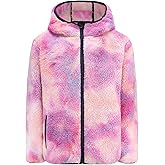 SGMWVB Girl's Jacket Kids Full Zip Ultra Soft Sherpa Fleece Hoodie Sweatshirt