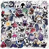 50pcs Cartoon Hollow Knight Stickers for Kids, Vinyl Waterproof Decal for Water Bottle Laptop Toy Sticker for DIY Decorate Bumper Phone Hard Hat Kids Teens Gifts (Hollow Knight)