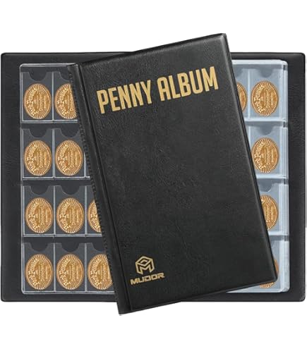 Álbum De Monedas Presionadas Con 108 Bolsillos – Organizador Portátil Para Coleccionar Penny Y Sellos