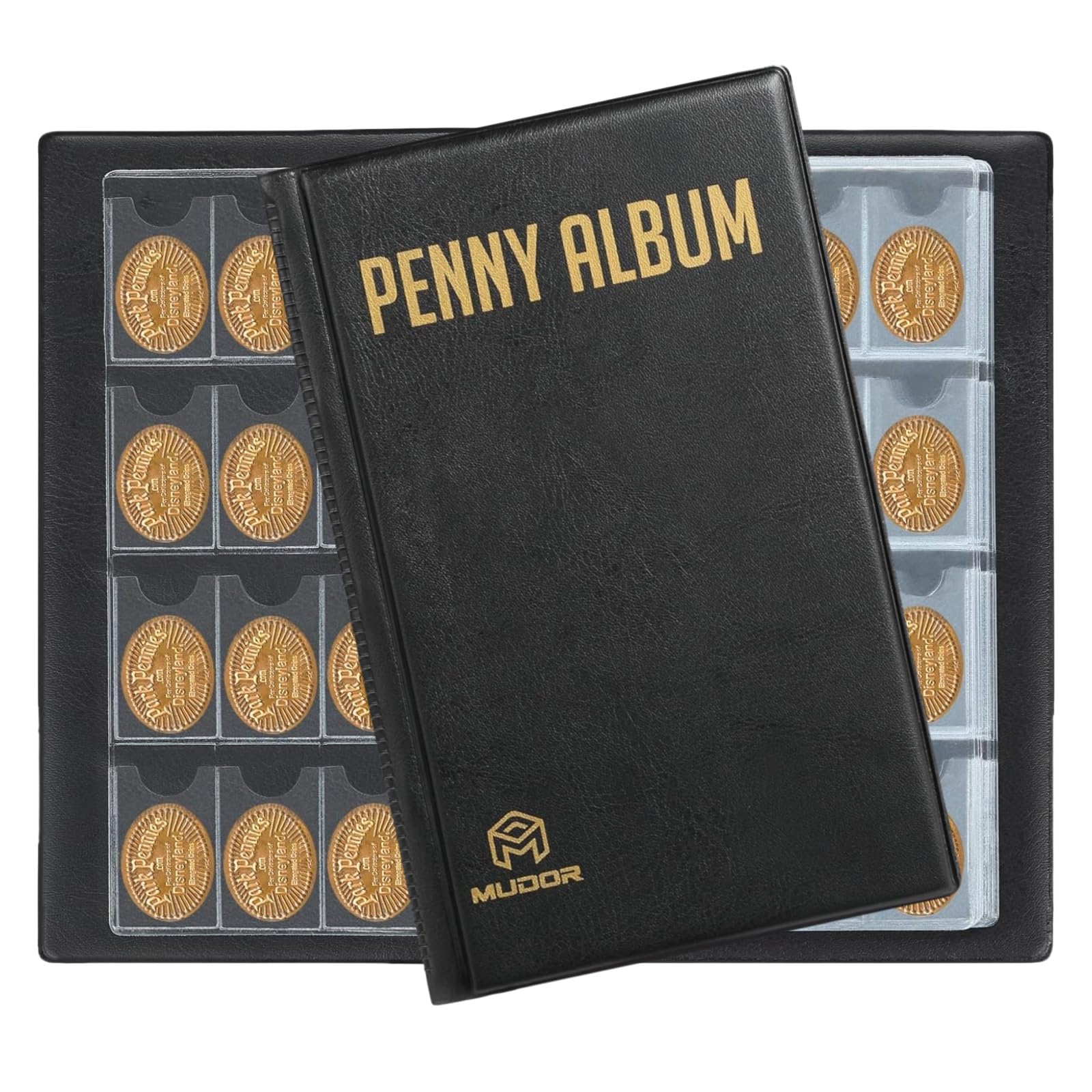 Photo 1 of MUDOR Pressed Penny Collecting Book Album, Holds 160 Coins, Collector's Pressed Penny Holder Collection Book