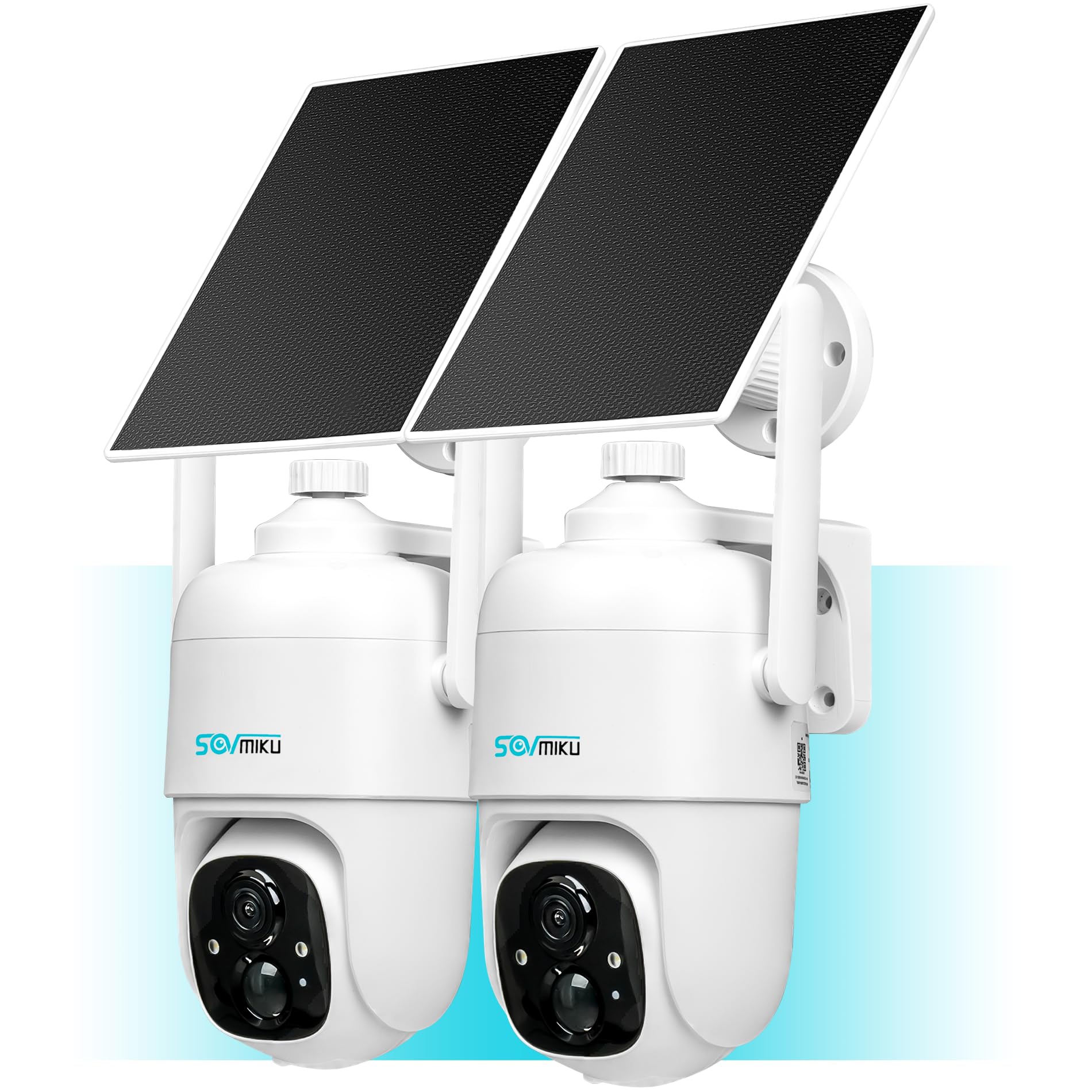 Photo 1 of SOVMIKU 2CQ1 AI 2K Solar Security Camera Wireless Outdoor, Battery Powered,Two Way Audio,Motion Detection, 360° View,Easy to Setup,Color Night Vision,Audible Flashlight Siren,180 Days Exchange Policy