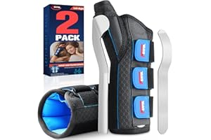 FEATOL 2 Pack Wrist Brace with Thumb Spica Splint for De Quervain's Tenosynovitis, Carpal Tunnel, Tendonitis, Arthritis-Thumb Brace for Pain Relief-Left And Right Hand-Medium/Large