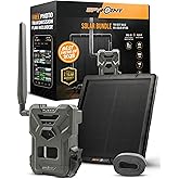 SPYPOINT Flex-M Solar Bundle - Cellular Trail Camera with Solar Panel, Best in Hunting Accessories, No WiFi Needed, GPS, Night Vision, Motion Activated, Dual-Sim LTE, IP65 Water-Resistant Game Camera