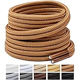 Handshop 2 Pairs Round Boots Shoelaces Heavy Duty Outdoor Shoe Laces 30-63” Shoestrings For Hiking Sporting Running