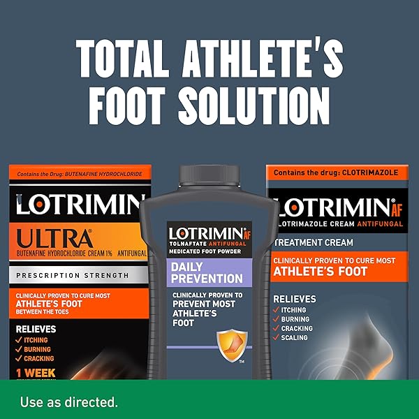 LOTRIMIN DAILY SWEAT & ODOR CONTROL MEDICATED FOOT POWDER – ANTIFUNGAL FORMULA FOR LASTING RELIEF FROM FOOT ODOR, 6.25 OUNCE (177 GRAMS) (PACKAGING MAY VARY)
