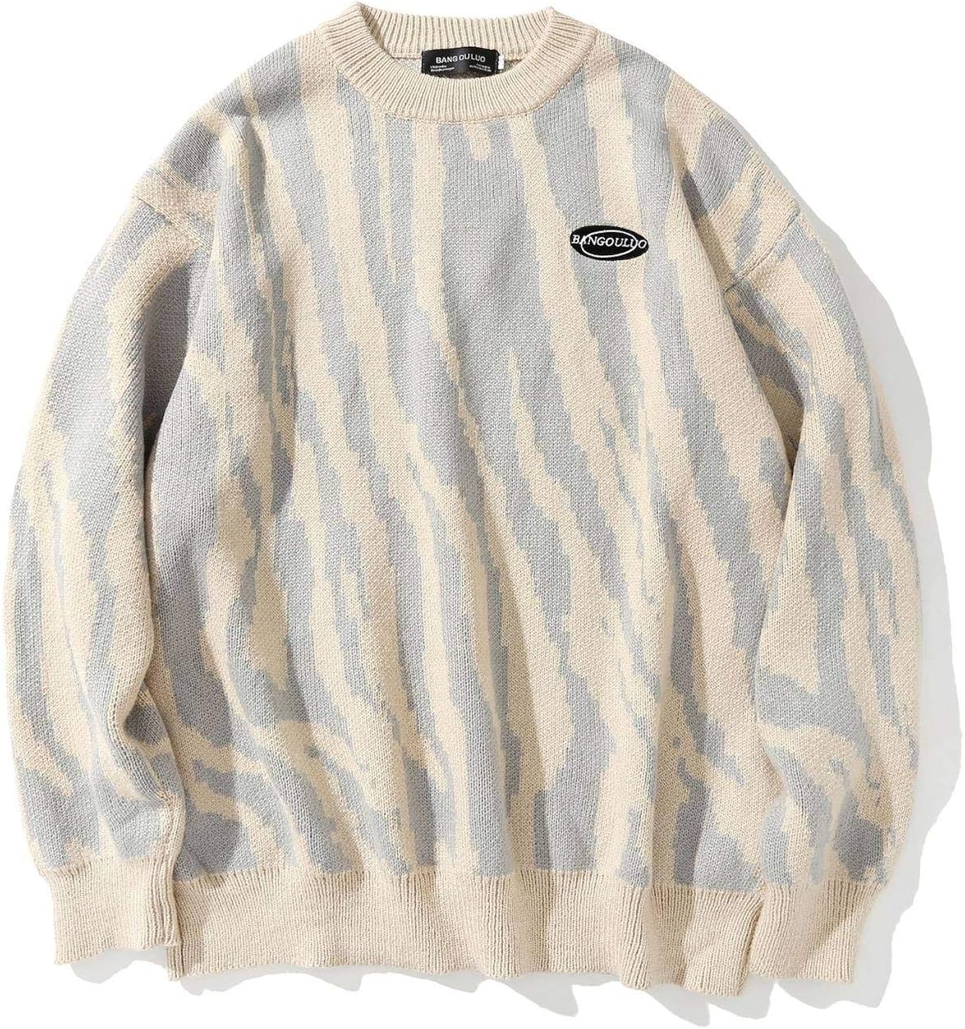 Y2k Harajuku Hiphop Men's Sweater Irregular Large Size Loose Pullover