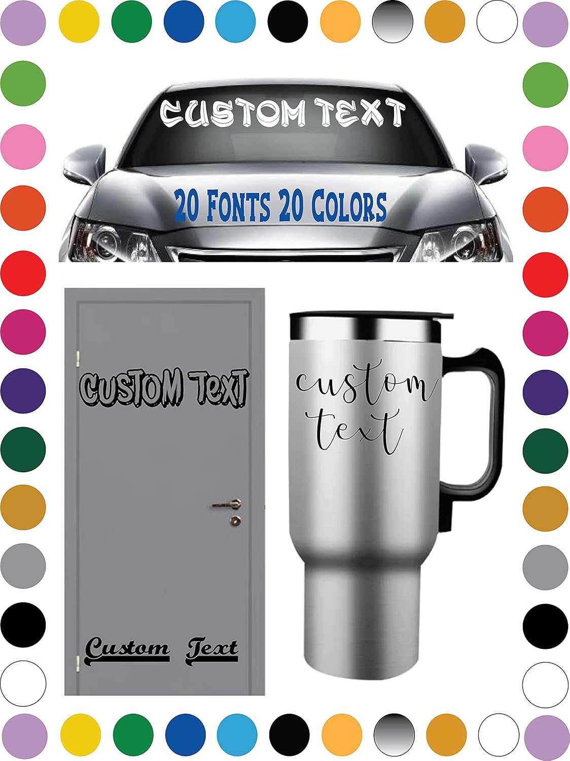 Car For Lettering Vinyl Quote Or Phrase Initial Decal Vinyl Custom Name Own Your Design Personalized Walls Tumb Yeti With Compatible Sticker Decal Name Font Text Custom Sticker
