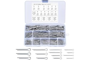 BAYIDUN 290 Pcs Stainless Steel Cotter Pins Set, 24 Sizes Cotter Pin Clip Key Fastener Fitting Assortment Kit for Cars, Automotive, Mechanics, Power Equipment, Trucks, Lawn Mower (290pcs Cotter pins)