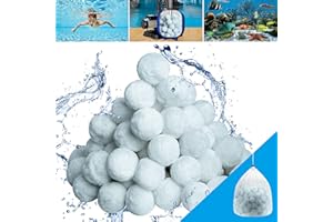 Moritakk 3.08 lbs Pool Filter Ball for Sand Filter Pump for Above Ground Pool,Reusable Eco-Friendly Filter Balls Replace Pool Filter Sand (Equals 100 lbs Pool Filter Sand).…