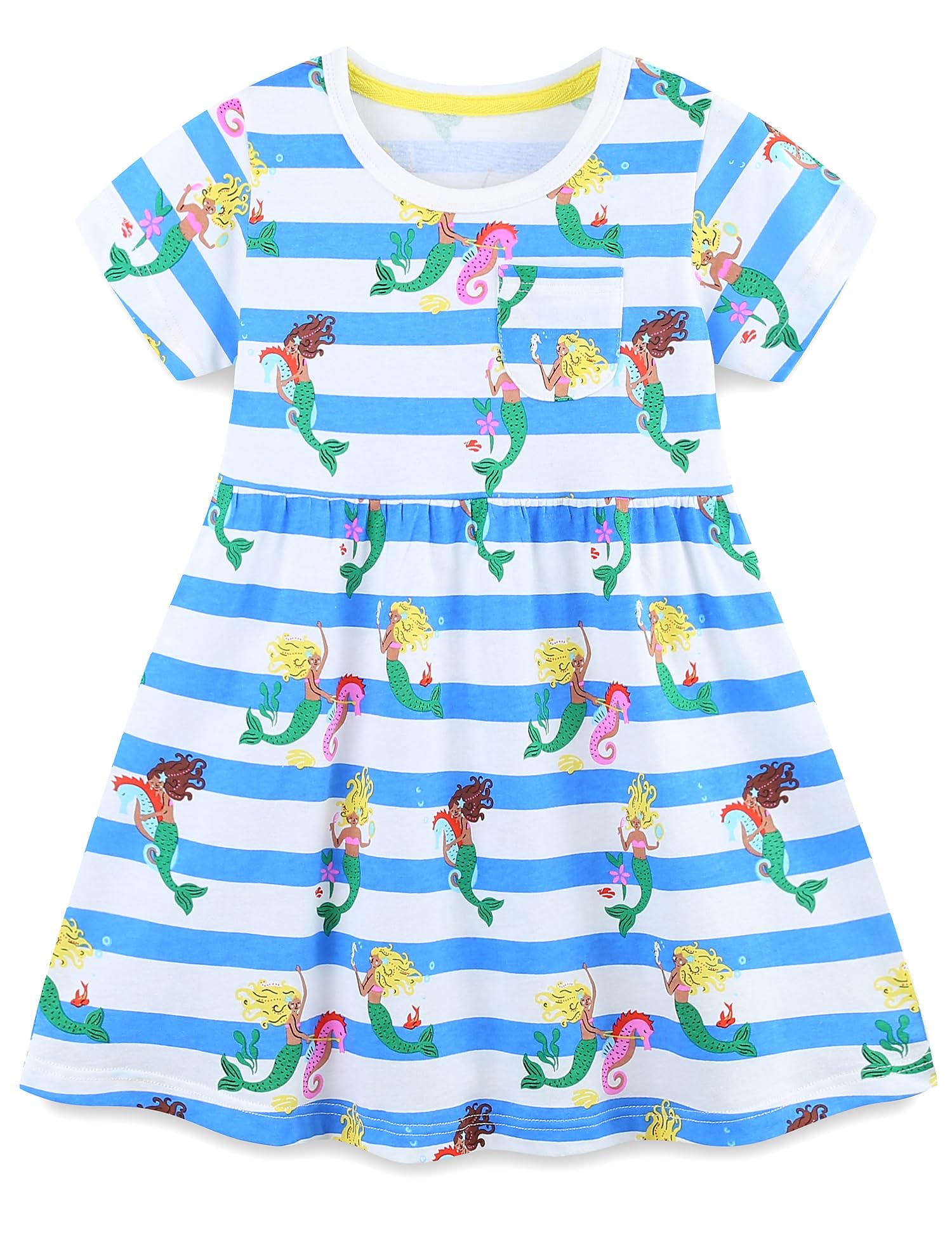 Hongshilian Toddler Girls Cotton Casual Dress