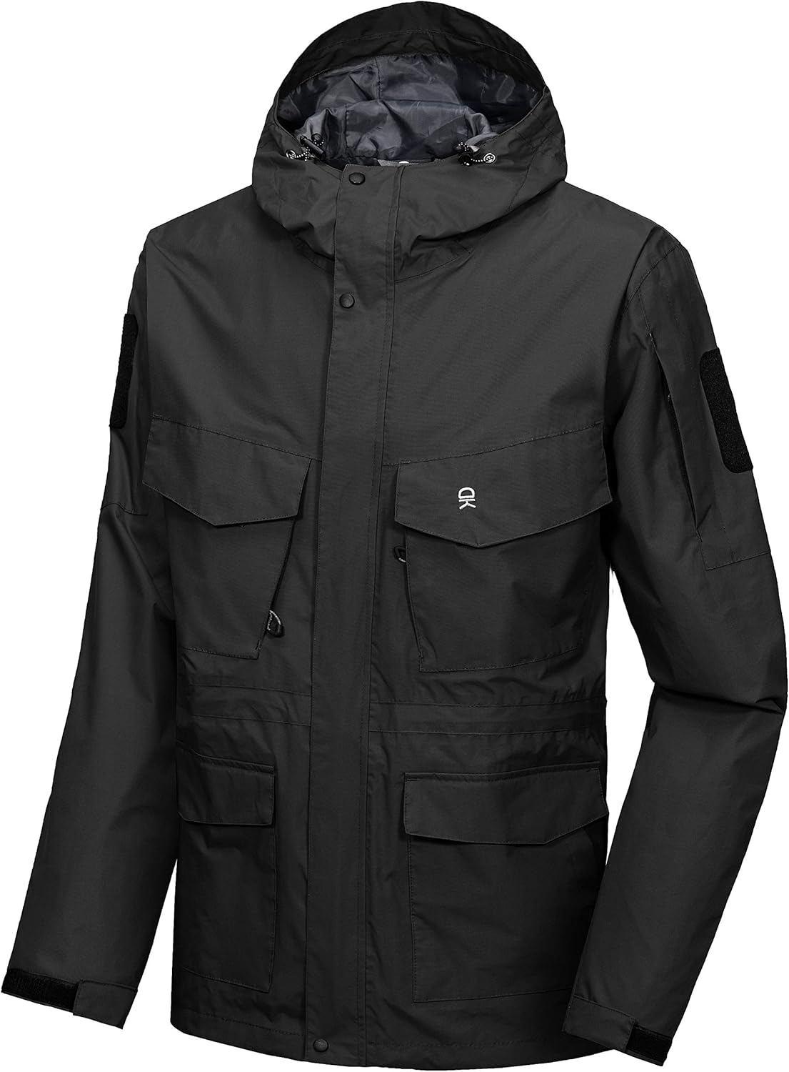 Little Donkey Andy Men's Waterproof Work Rain Jacket 12 Pockets Lightweight Outdoor Hiking Windbreaker Rain Coat: Clothing