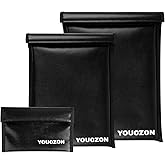 YOUCZON Faraday Bags Fire Water Resistant-Block Signals, 3 Pack Faraday Bags Effective Against Hacking, Tracking, NFC/WiFi/Bluetooth, Faraday Cage Suitable Laptops, Phones (3PCS, Black)