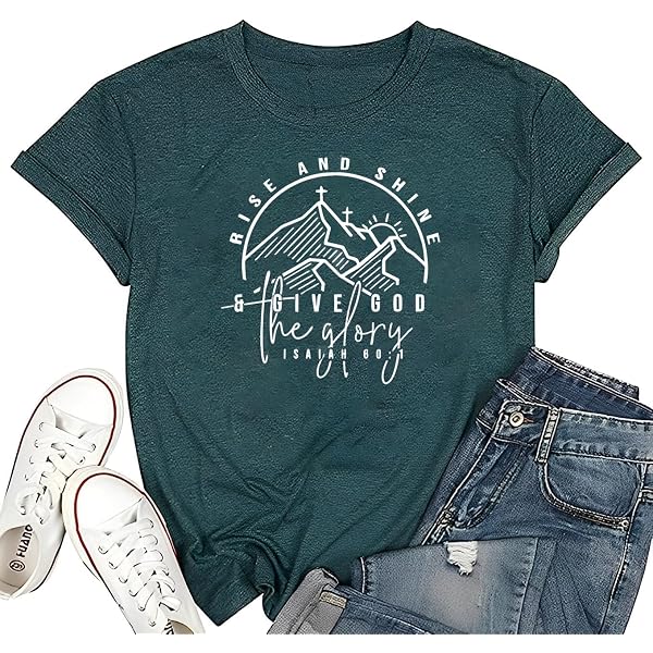 Women's Sun & Mountain Graphic T-Shirt - Camping Hiking Nature Tee, Short Sleeve, Grey, Small