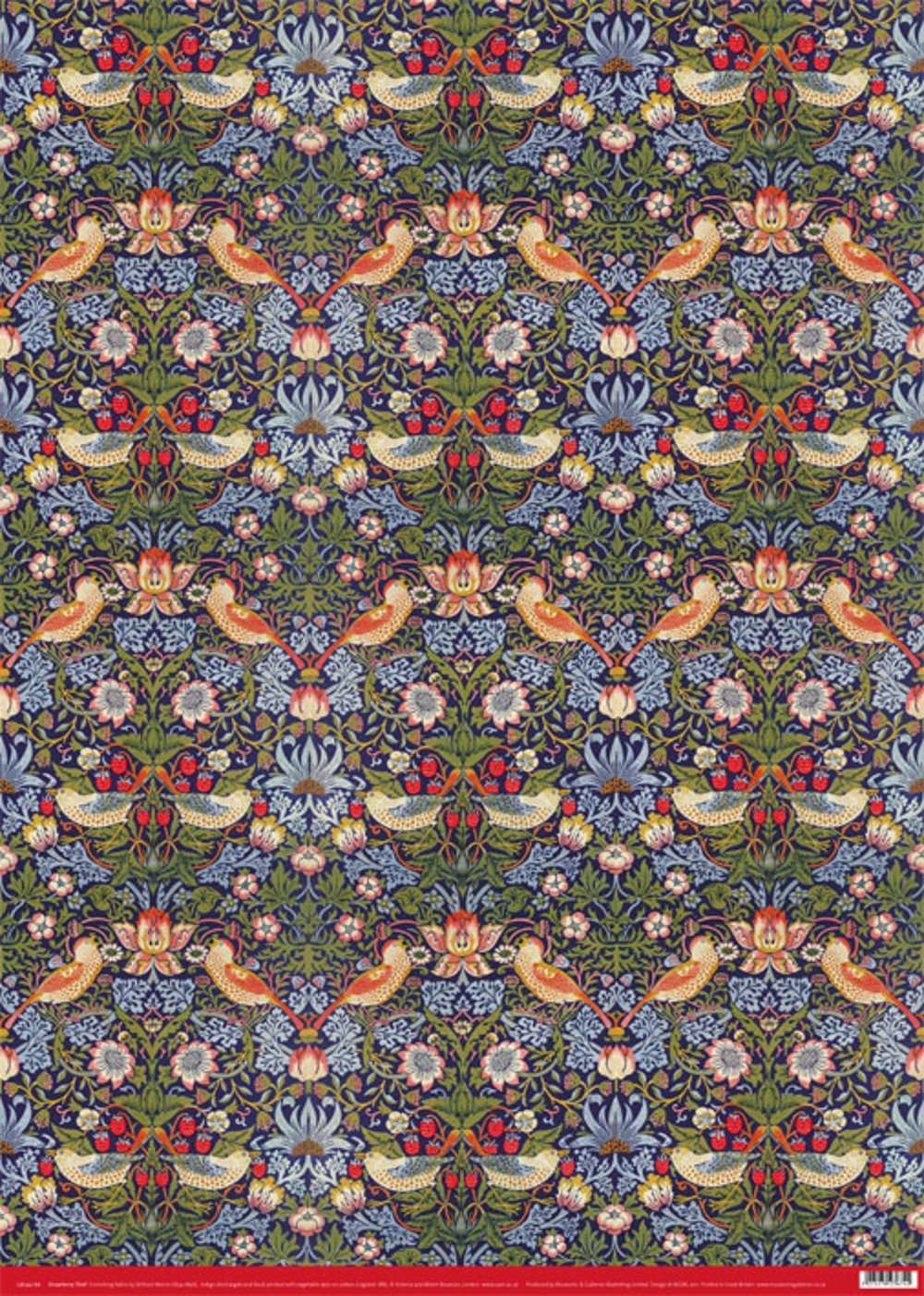 Strawberry Thief - 4 Sheets of Wrapping Paper