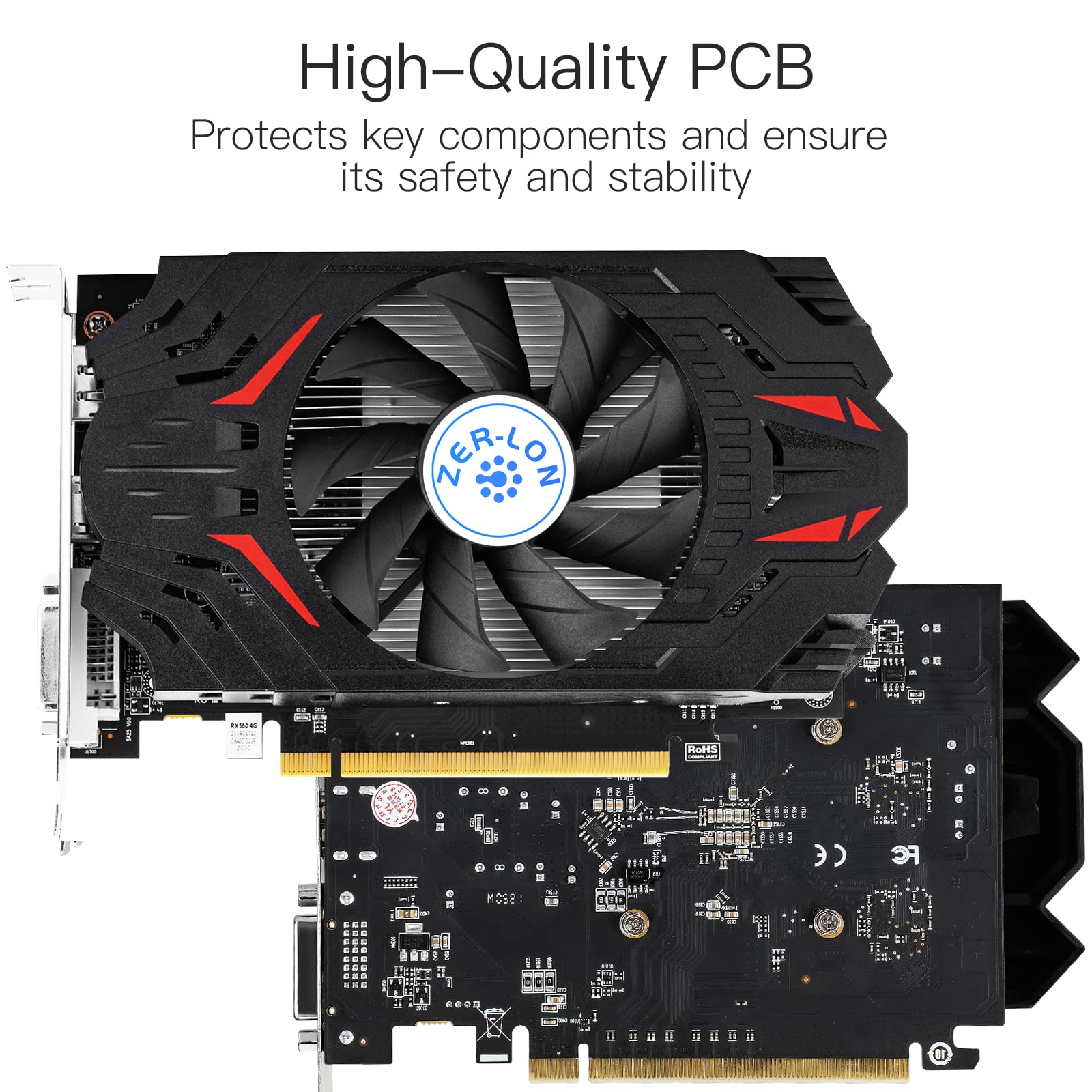 Mua ZER-LON AMD Radeon RX 560 Graphics Card, Desktop Gaming Video Card ...