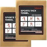 hapheal Grip Enhancer for Tennis, Tack Towel for Golf,Pickleball,Base bal (2 Pack Light Yellow)