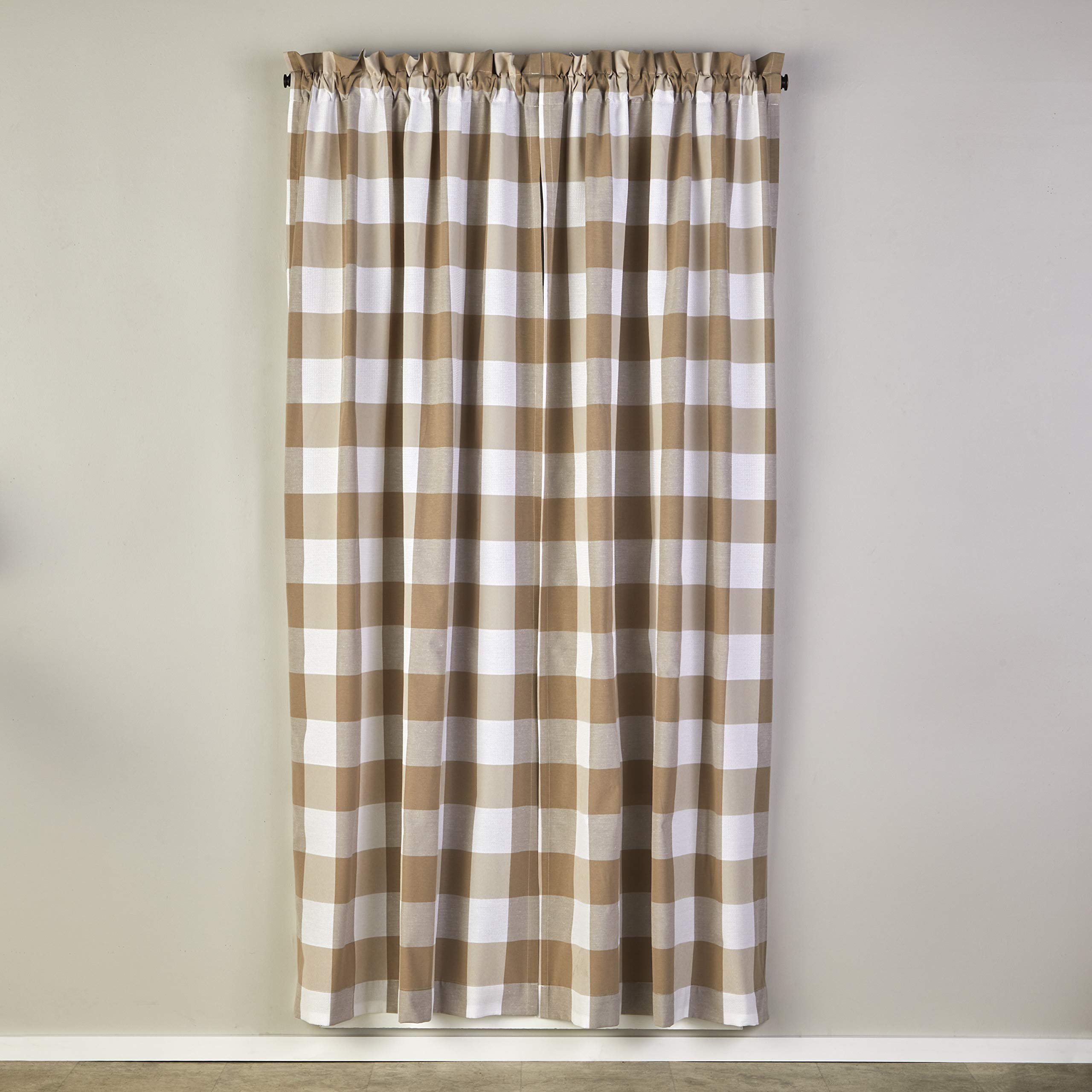 SKL Home Grandin Curtain Panel, 40" x 63", Tan/White