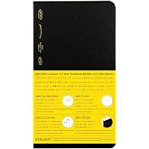 Nitoms SS1022 STALOGY Notebook, B6, Slim, Squared, 1/2 Ear, Black