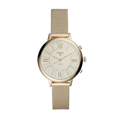 Fossil Q Jacqueline Hybrid Gold-Tone Watch with Mesh Jordan Ubuy