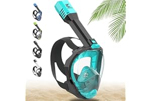 Khroom Full Face Snorkel Mask for Adults | Unique CO2 Safe Valve System | 3X Larger Snorkel for Easy Breathing | Premium Snorkel Gear for Adults | Scuba Mask for Adults | Scuba Mask