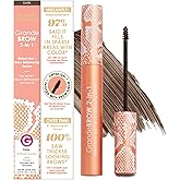 Grande Cosmetics GrandeBROW 2-in-1 Tinted Brow Gel + Brow Enhancing Serum for Thicker & Darker-Looking Eyebrows, Shape & Fill Brows, Long Wear, with Castor Oil & Mini Fibers