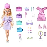 Barbie Dream GET Ready Malibu” Fashion Doll with Stylized Hair, Including Surprise Hair Accessories & 15+ Looks