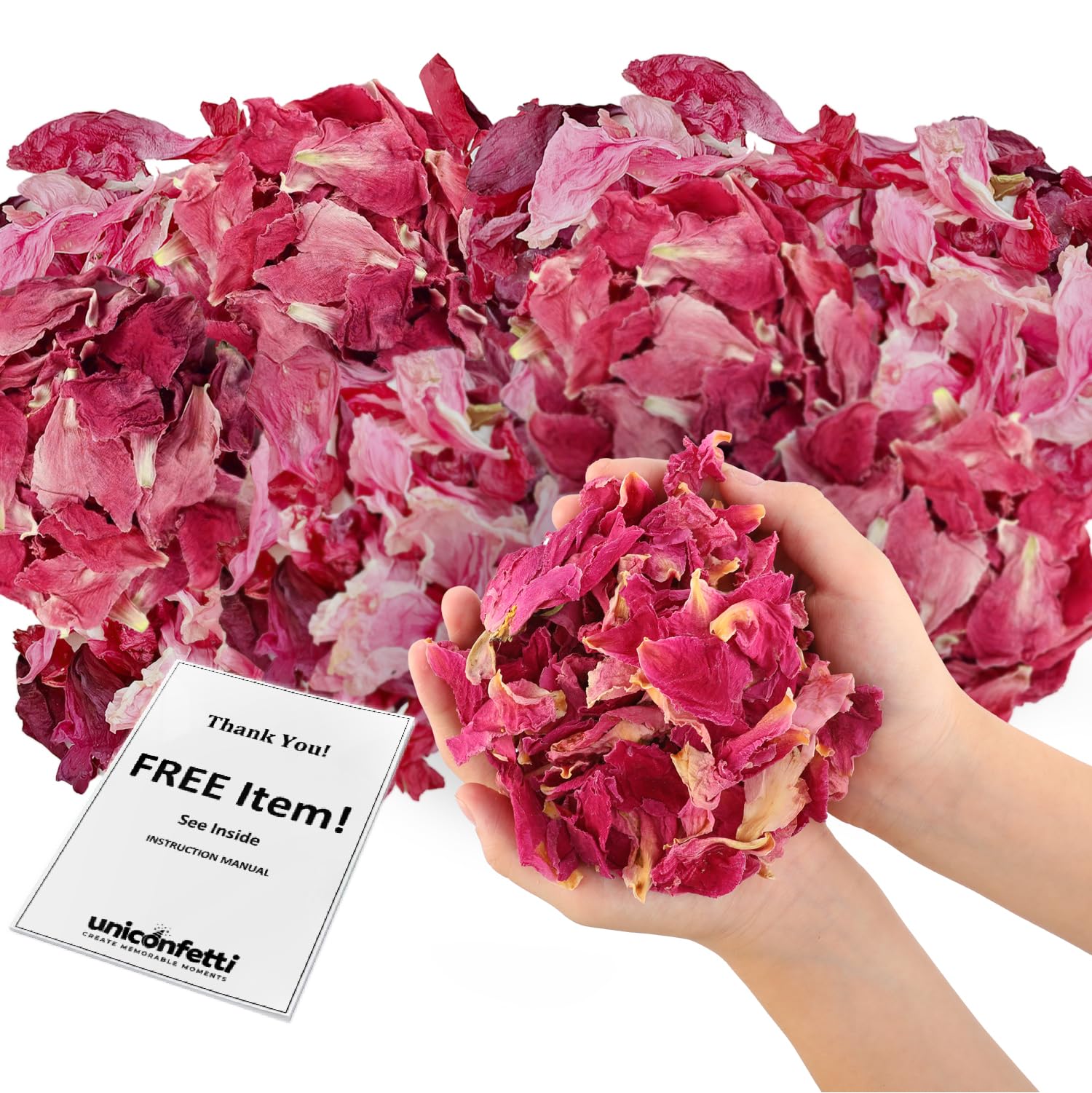 Photo 1 of Dried Flower Red Peony Biodegradable Confetti - Real Flower Petals for Weddings, Flower Girl Toss, Wedding Send Off Ideas, Party Table Decoration | Boxed - 8oz (0.5lbs)