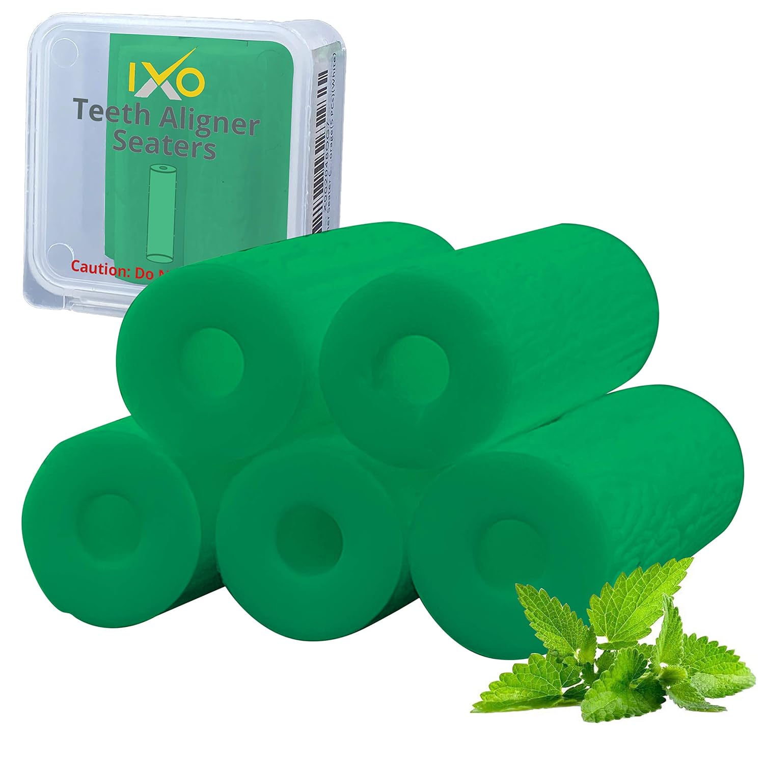 IXO Aligner Seater Chewies for Invisalign Aligners, Mint Scent, Free Carry Case for Travel and Storage (5 PCs) (Green) : Beauty