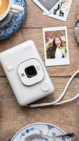 INSTAX mini LiPlay Hybrid Instant Camera Misty White 2.7in LCD USB-C view 6