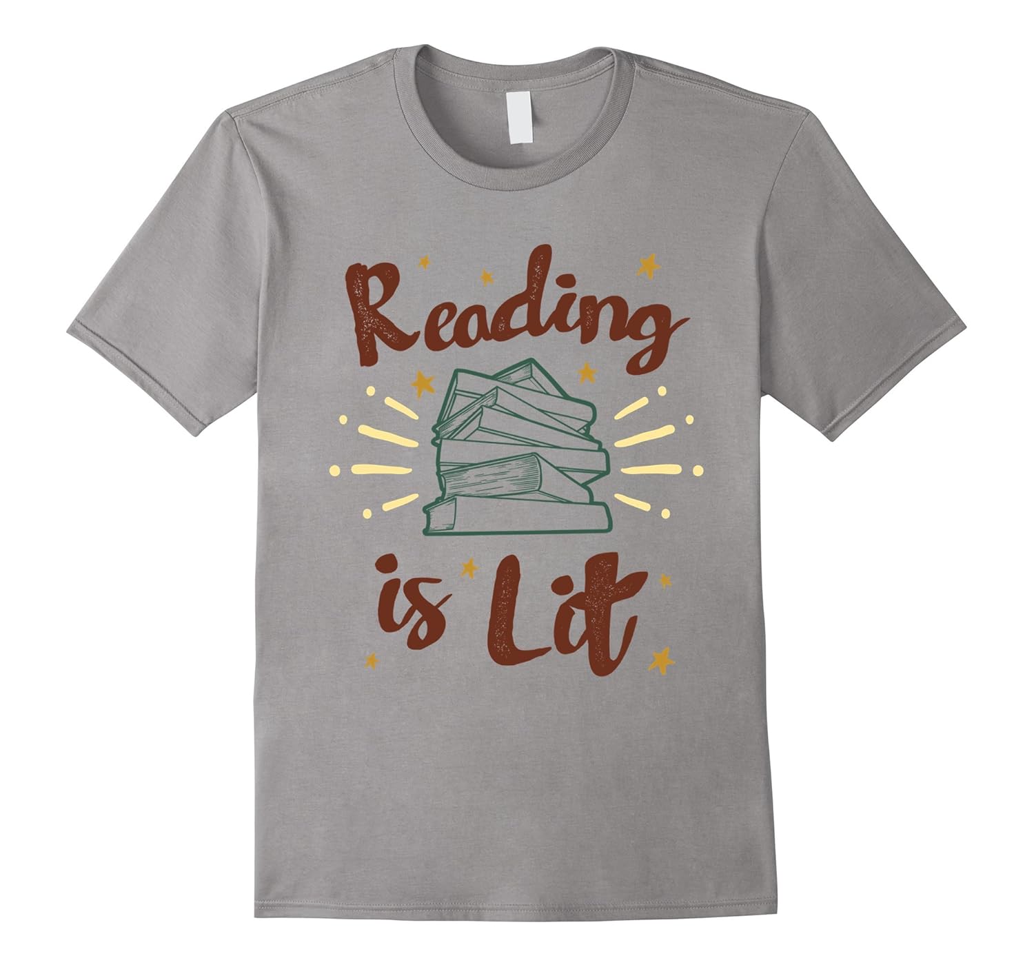 Reading is Lit - English Literacy T-Shirt, Fancy Design-Rose