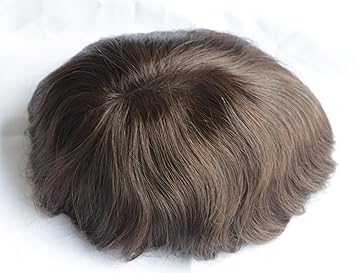 Amazon Com Human Hair Toupee 8x10 Inches Full Pu Thin Skin Base