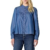 Amazon Essentials Women's Women's Denim Chambray Long-Sleeve Tunic Top
