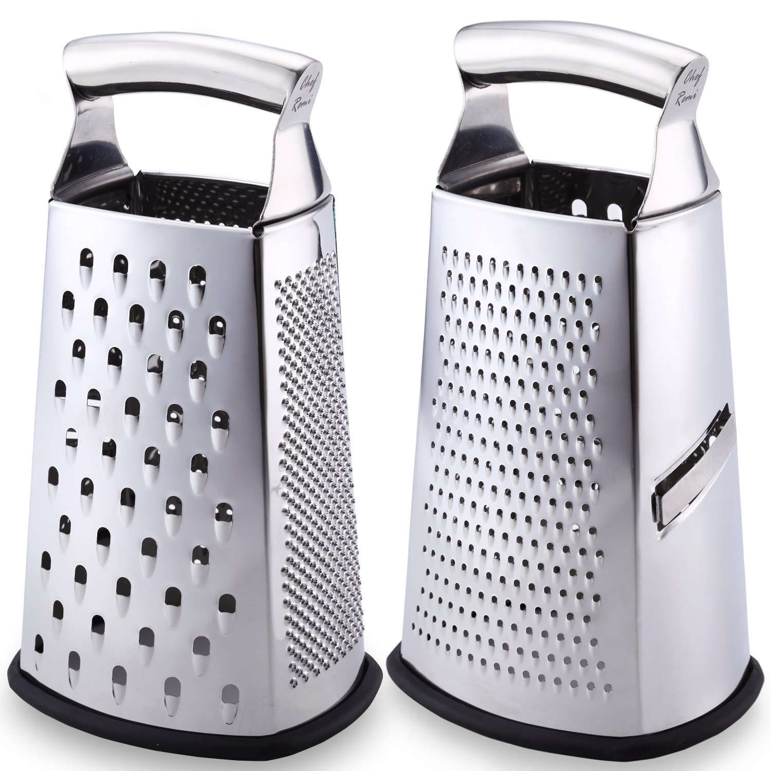 Latest Box Grater - Lifetime Replacement Warranty – Rated No.1 Stainless Steel Food Grater for Hard & Soft Cheese, Vegetables, Ginger, Zesting Lemon, Orange, Nuts – Time Saving Tool For Everyday Cooks