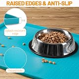 Hubulk Dog Feeding Mat 100% Silicone 19x12 Green Non-Slip Dishwasher Safe view 3