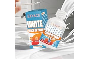 EzyAce White Touch Up Paint Pen, Multi Surface Cabinet Paint for Wood Scratch Repair, 1.69Fl Oz Odorless White Paints for Wall, Fast-Drying Wood Paint for Furniture, Door, Cabinets, Bathtub, Appliance