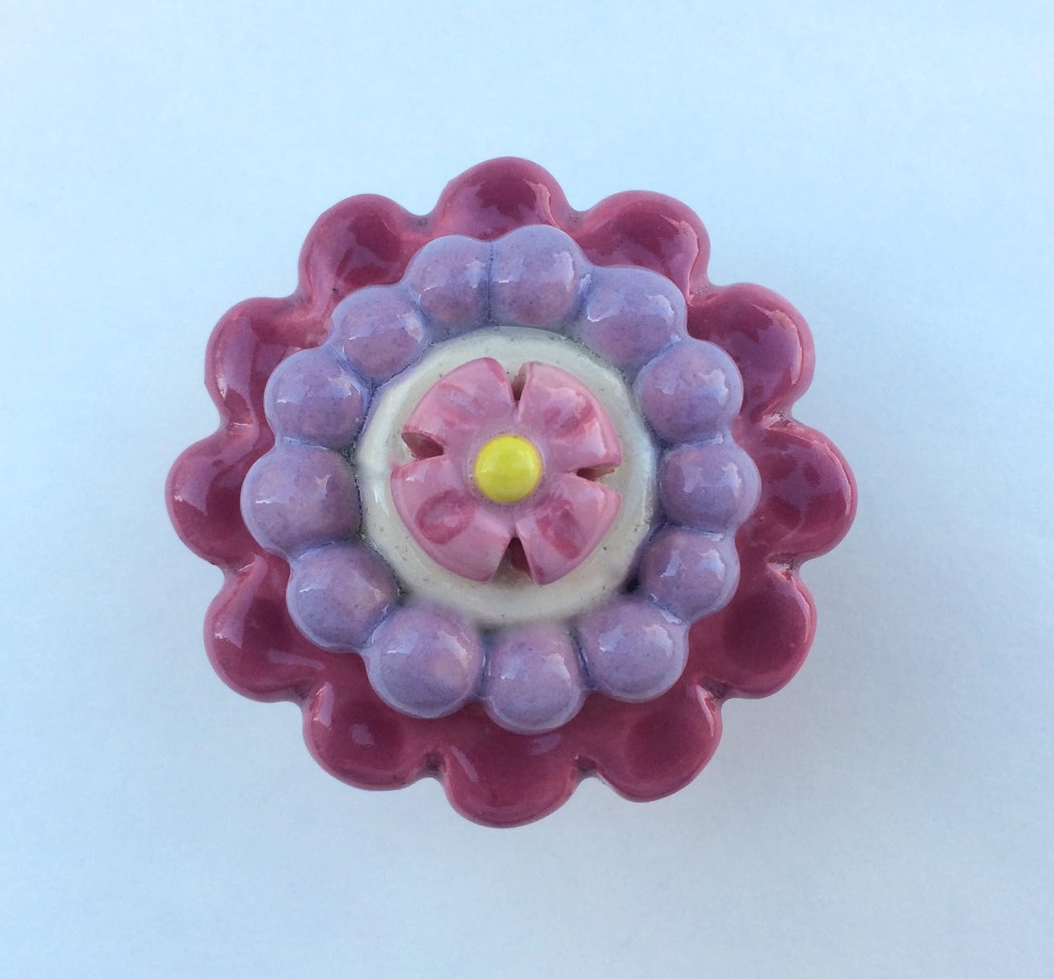 Amazon Com Pink And Lavender Flower Knob Pink Knob Lavender
