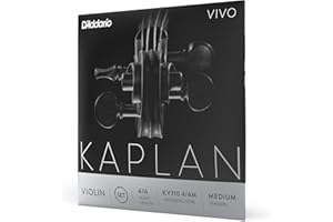 D'Addario Kaplan Vivo Violin Strings - Full Set - KV310 4/4M - Violin Strings - 4/4 Scale, Medium Tension