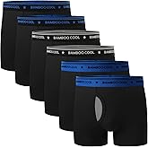 BAMBOO COOL Boy's Underwear Boxer Briefs for Boy Breathable Mesh Fly Zone Moisture-Wicking 6 Pack