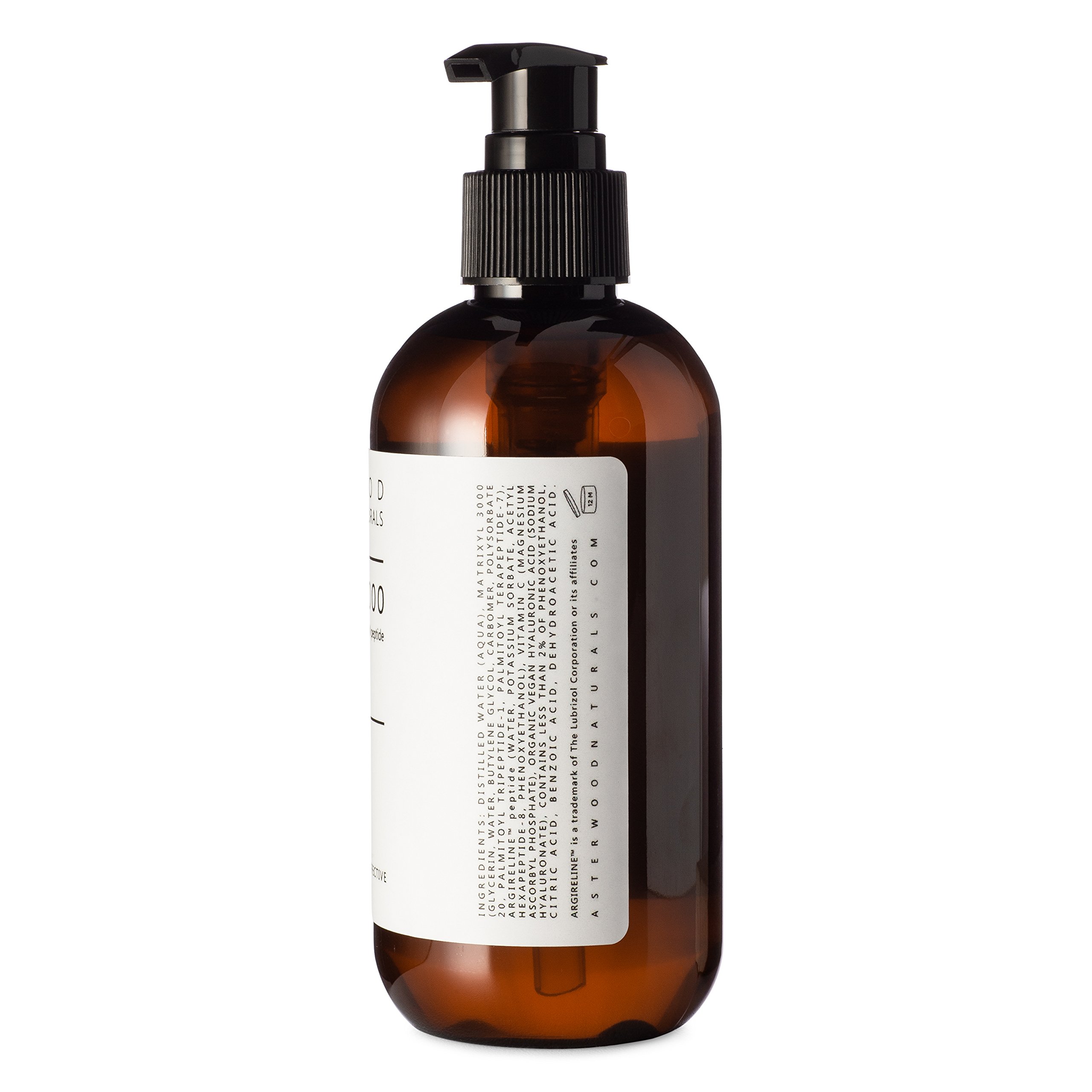 MATRIXYL 3000 + ARGIRELINE Peptide + Vitamin C 8 oz Serum + Organic Hyaluronic Acid, Reduce Sun