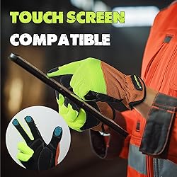 HANDLANDY Mens Work Gloves, Flexible Utility