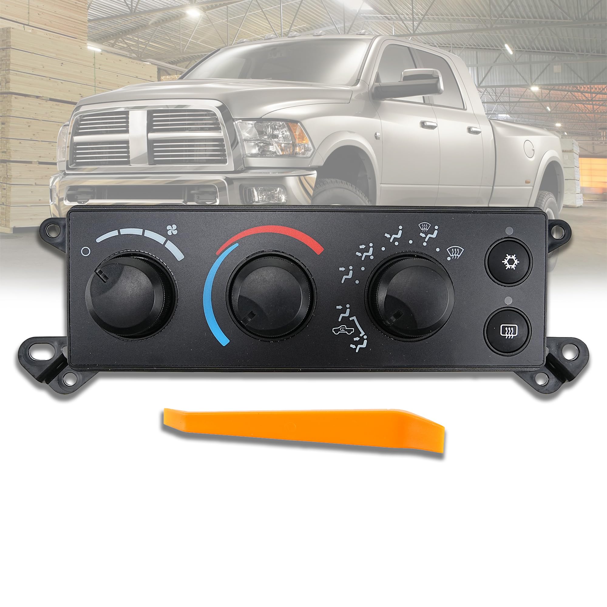 Photo 1 of LEVANLIGHT Front A/C Heater Climate Control Module Compatible for 2006-2008 Dodge Ram 1500 2500 3500 2008-2011 Dodge Dakota Replace#P55056569AD, 55056569AE