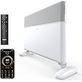 Ballu Convection Panel Space Heater for Large Room,1500W Electric Heater with Programmable Thermostat,WiFi App Control,Standing or Wall Mount,Smart Quiet Heater for Indoor Use,Works with Alexa,White