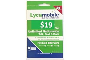 Lycamobile USA Prepaid Sim Cards Include 30 Days Service Plan ($19)
