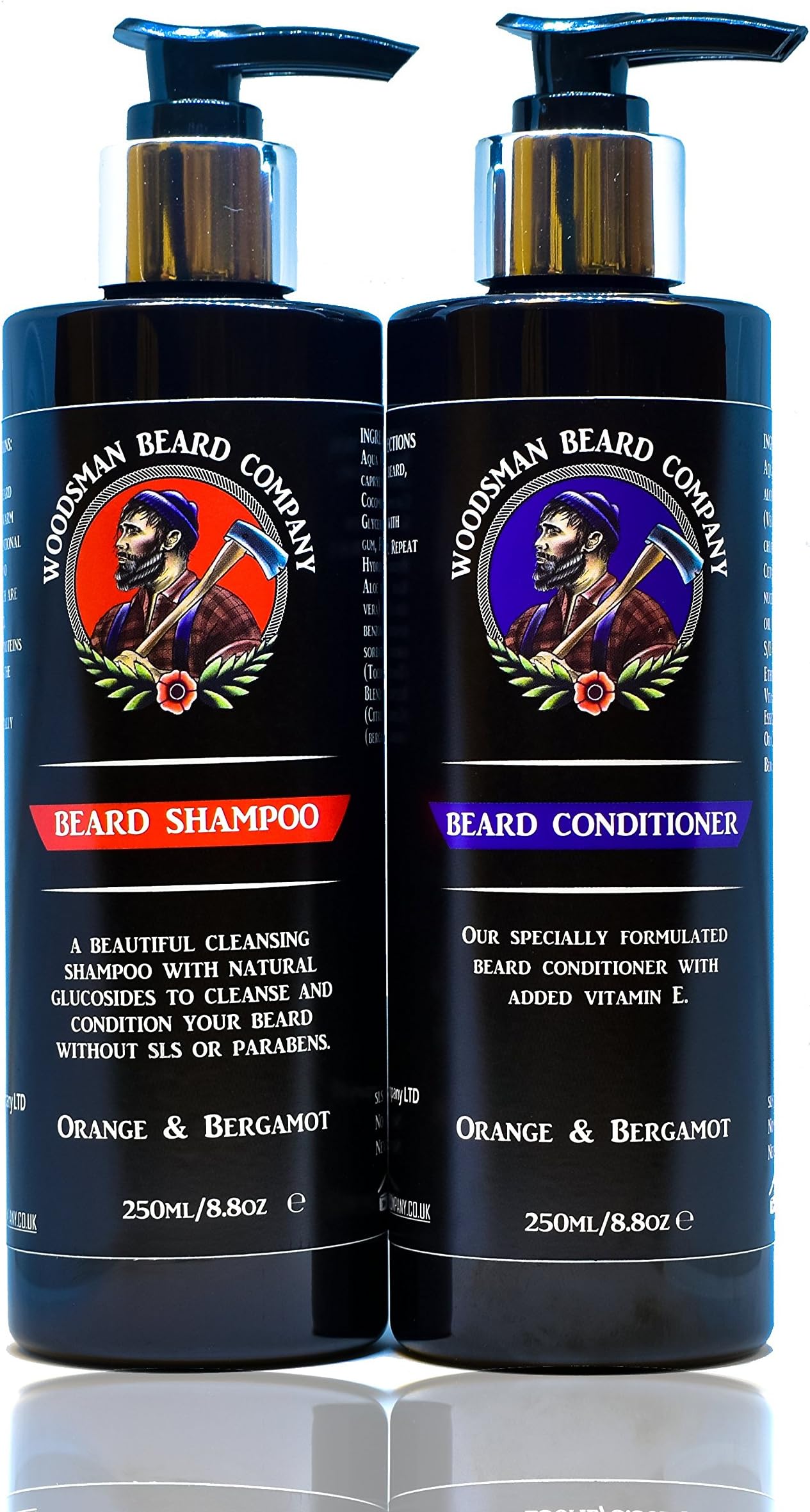 Beard Shampoo and Conditioner Set for Men – for Coarse Beard – Softens and Cleans Beards of All Types - Natural and Paraben Free