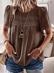 Falechay Summer Tops for Women 2025 Brown Fashion