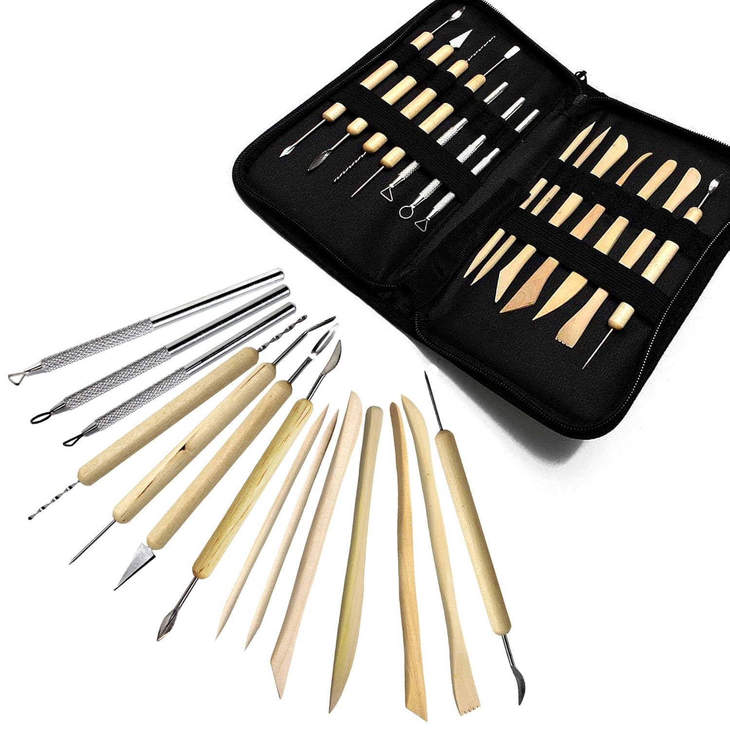 14Pcs Plastic Clay Sculpting Set Wax Carving Pottery Sculpture Shaping