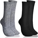 Cutecrop 2 Pairs Alpaca Wool Crew Socks for Men Women Alpaca Wool Blend Thermal Winter Hunting Socks Moisture Wicking Hiking