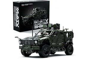 Nifeliz M-ATV Military Car Building Set for Adults, Armored Tactical Vehicle Model to Build, Collectible Display Army Car Set